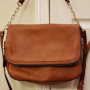 New Urban Expressions Vegan Leather Crossbody Satchel Handbag Purse